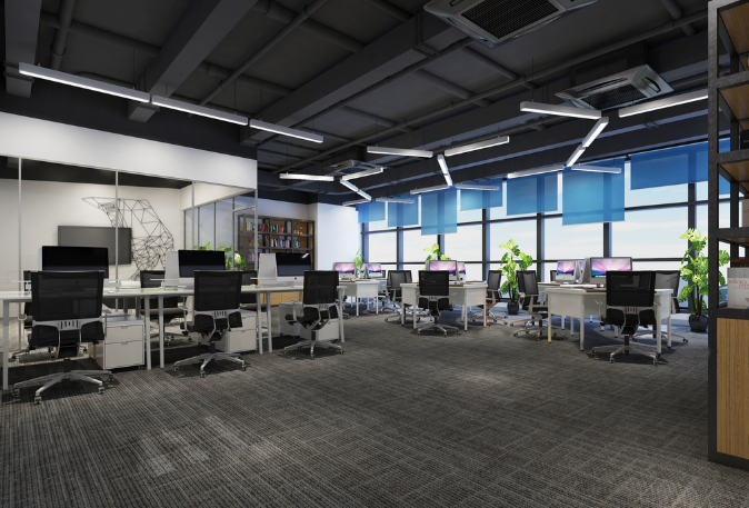 上海辦公室裝修中藍色遮陽簾的應用與效果 上海辦公室裝修中藍色遮陽簾的應用與效果