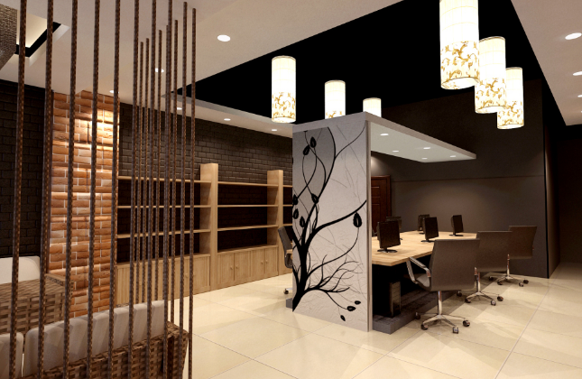 上海辦公室裝修:吊頂顏色的選擇與設計