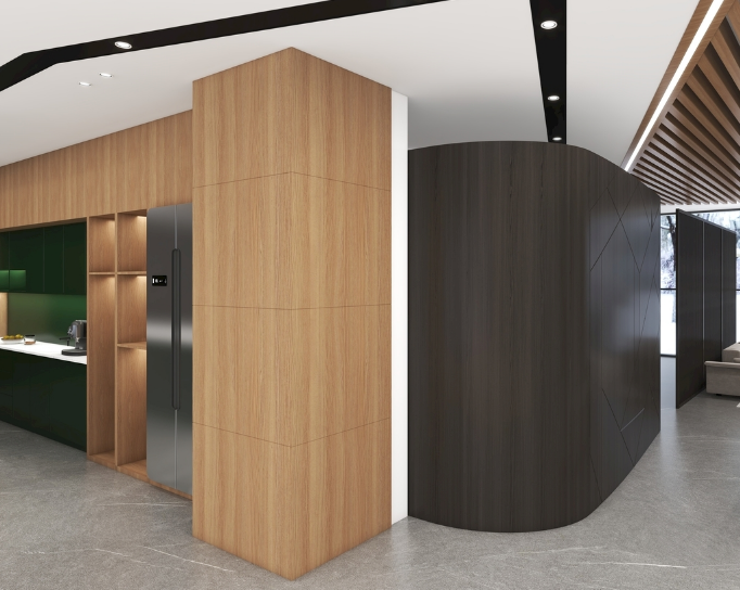 上海辦公室裝修設計走廊:優質木板選擇